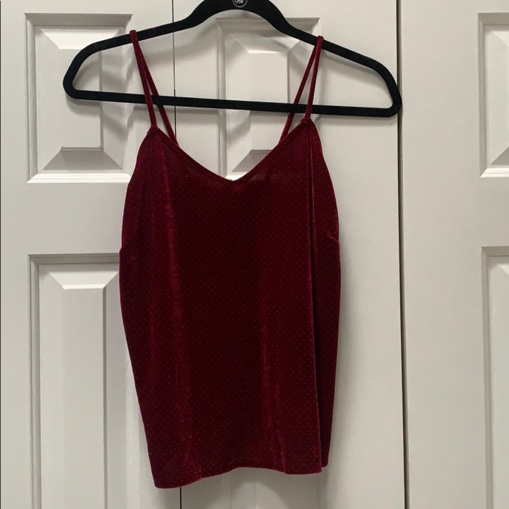 Red polka dot tank